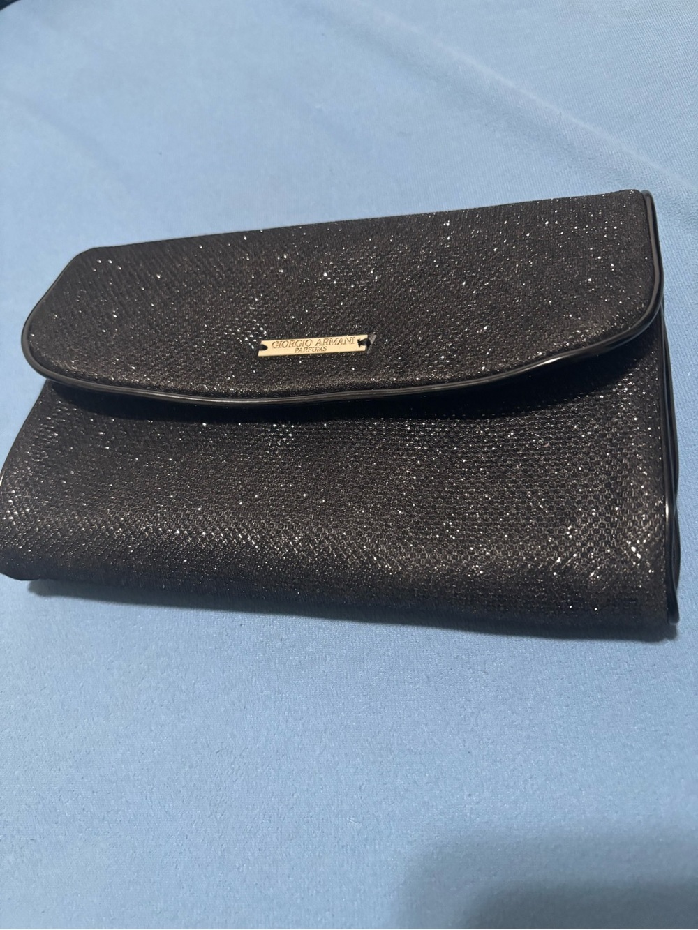Giorgio Armani Black Glitter Clutch
